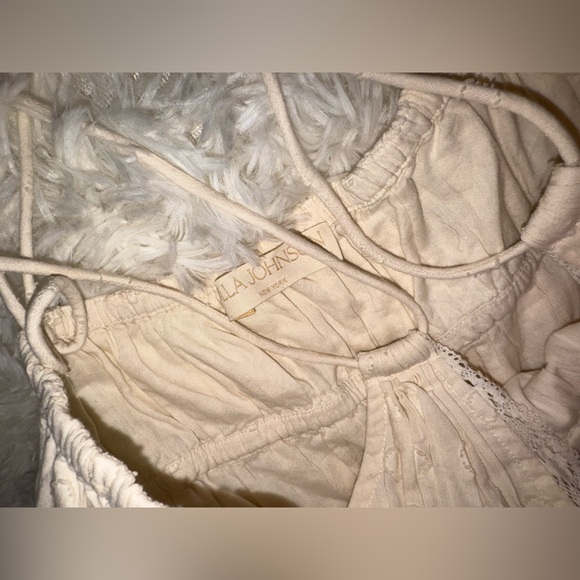 NEW Ulla Johnson Freya Circle Jacquard Tiered Cotton Ivory Cream Dress size 8 - Picture 6 of 8